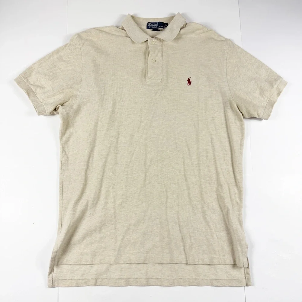 Ralph Lauren Men's Beige Polo Shirt‎